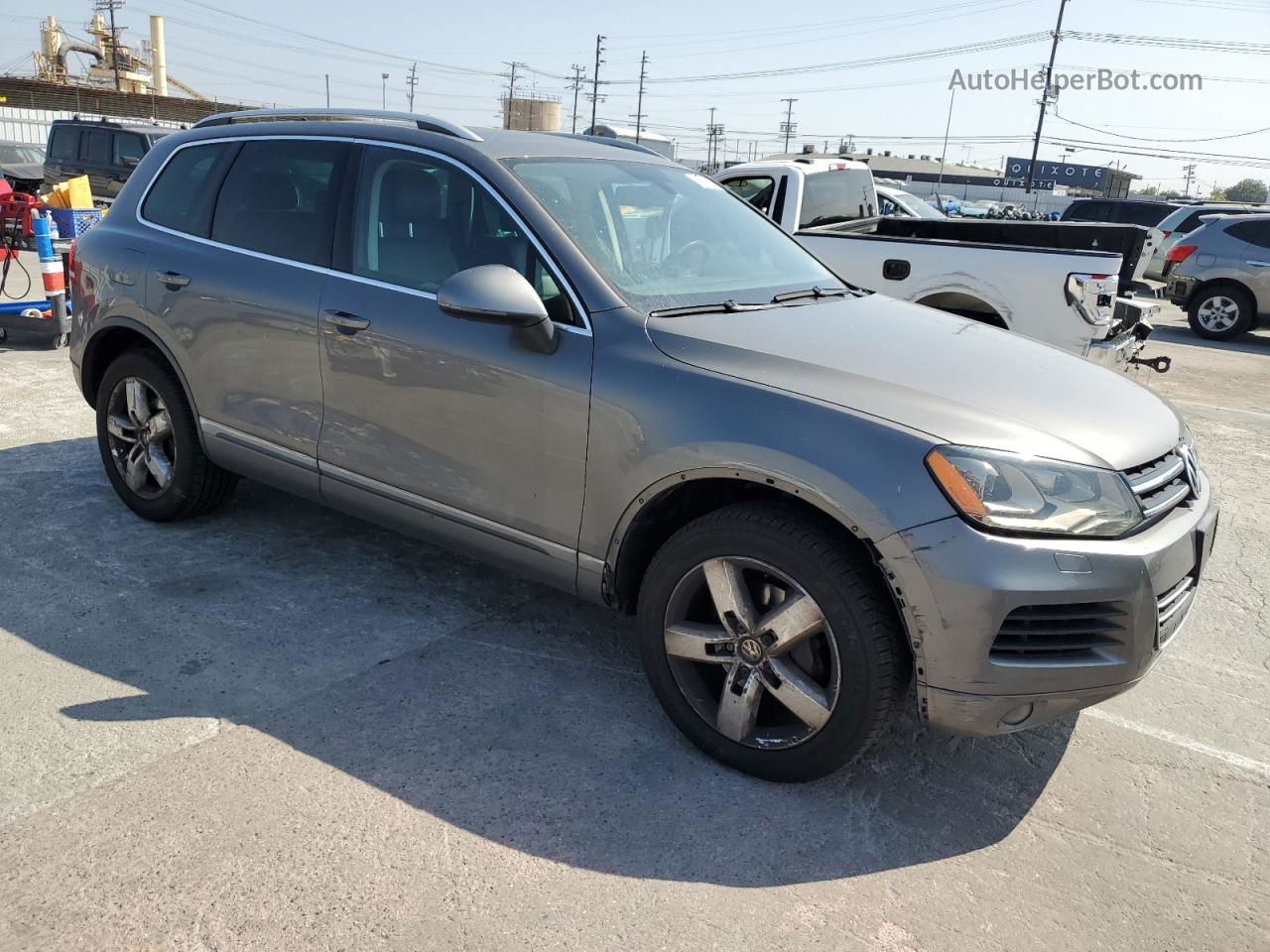 2012 Volkswagen Touareg V6 Gray vin: WVGEF9BP6CD008891