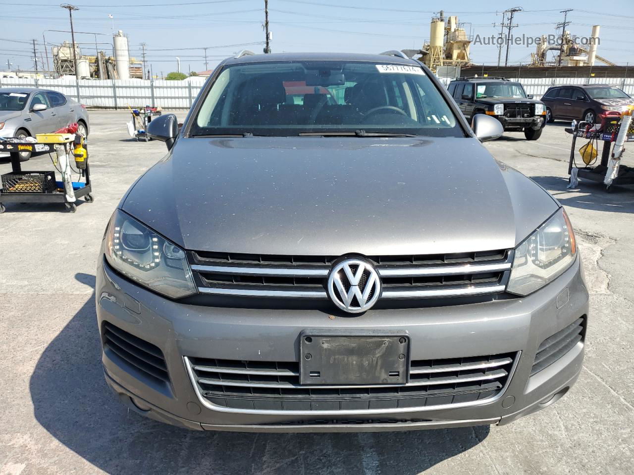 2012 Volkswagen Touareg V6 Gray vin: WVGEF9BP6CD008891