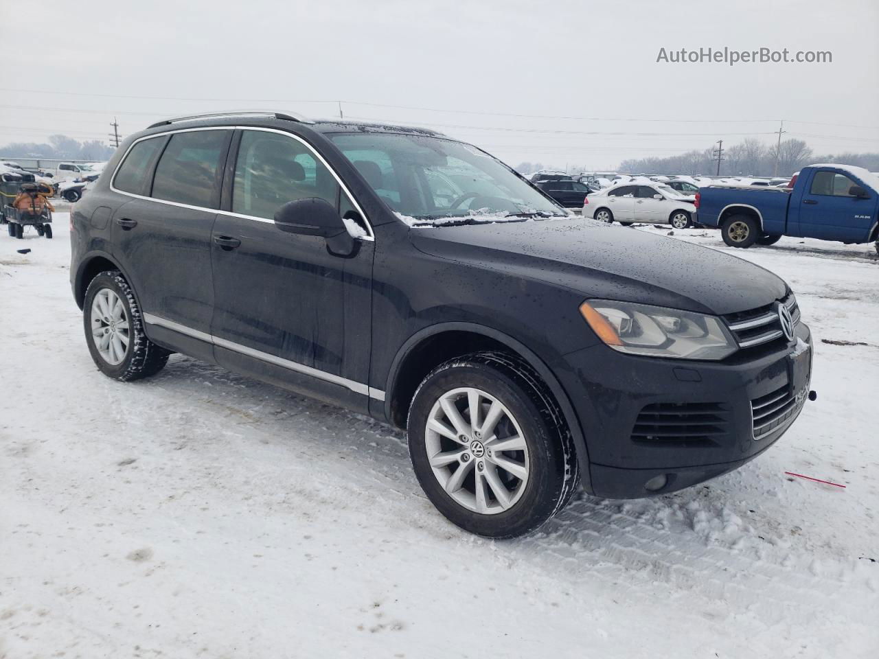 2014 Volkswagen Touareg V6 Black vin: WVGEF9BP6ED011891