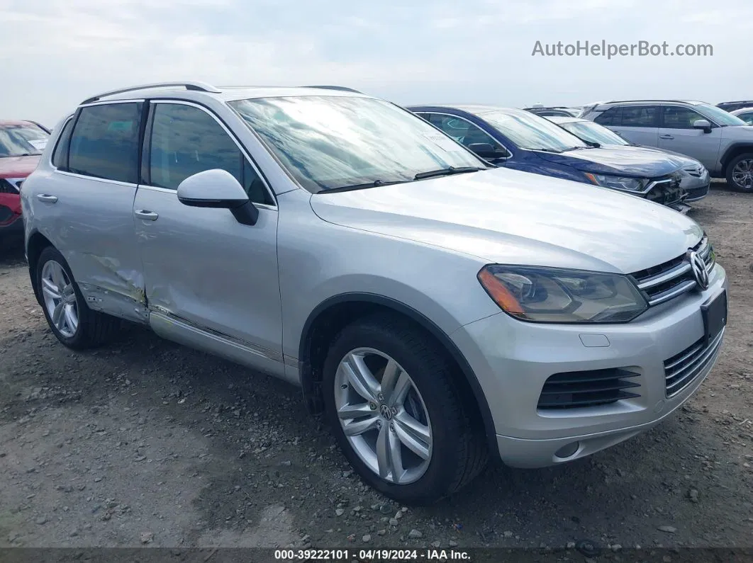 2012 Volkswagen Touareg Vr6 Executive Silver vin: WVGEF9BP7CD010102