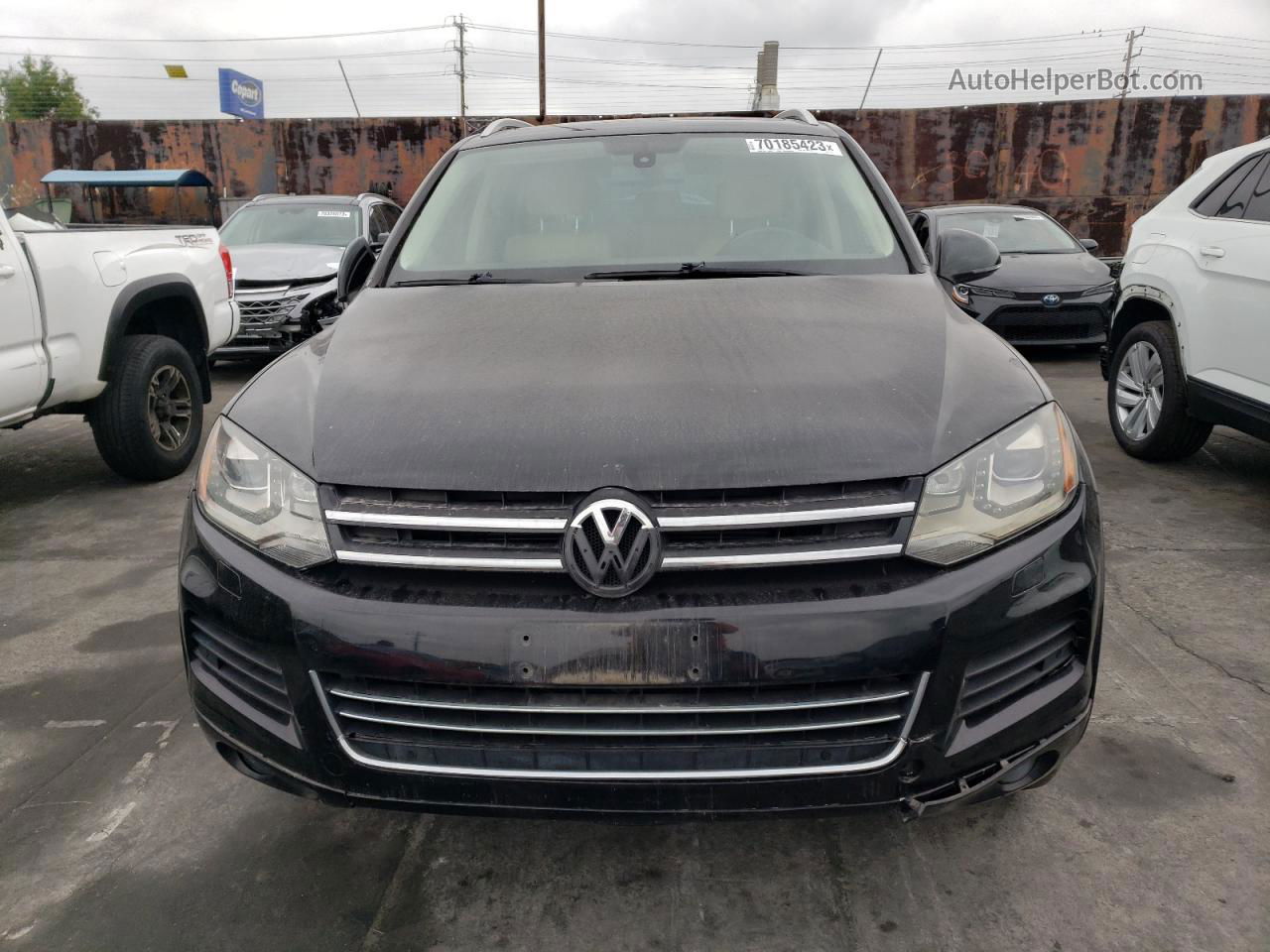 2012 Volkswagen Touareg V6 Black vin: WVGEF9BP7CD011041