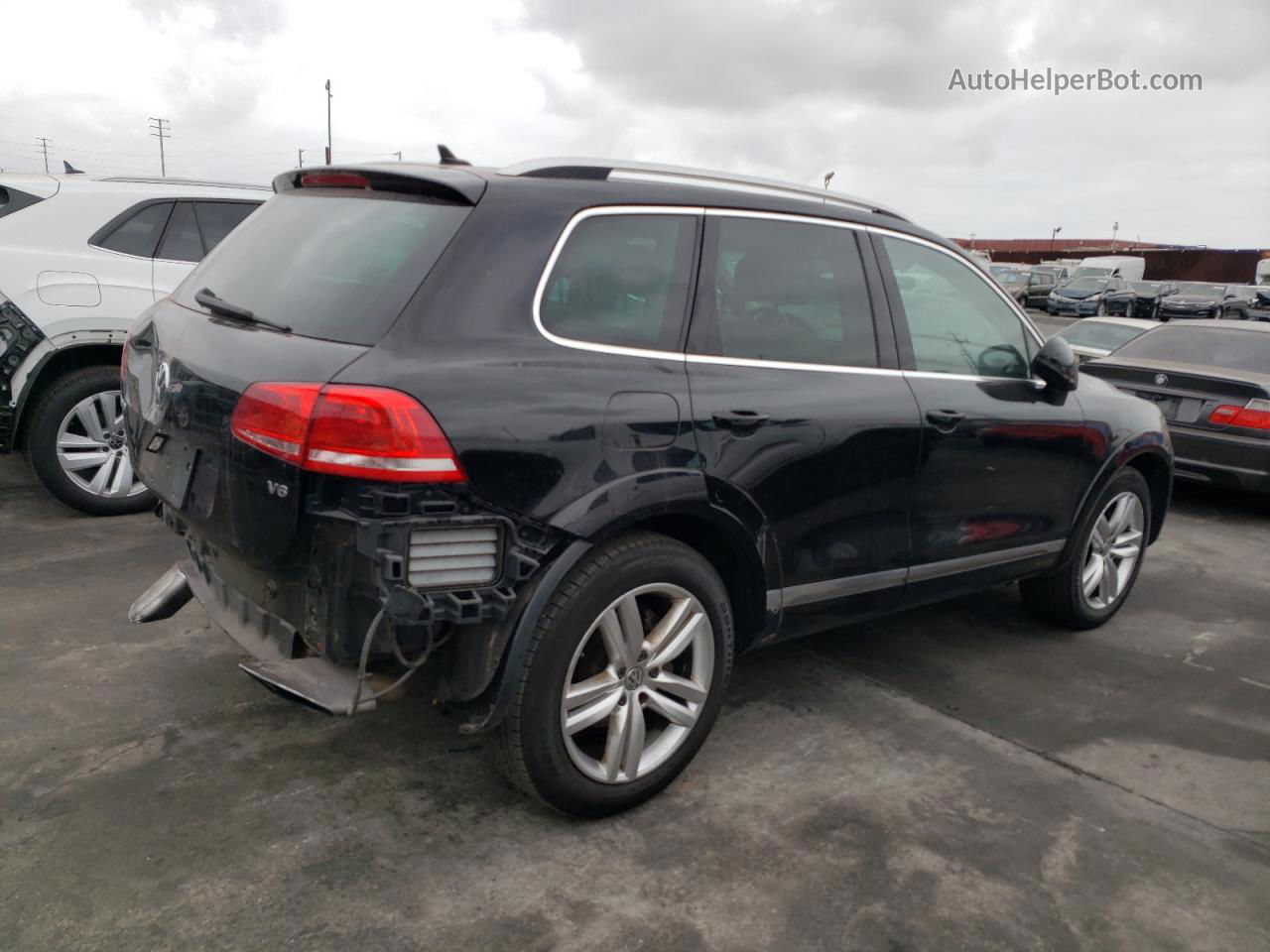 2012 Volkswagen Touareg V6 Black vin: WVGEF9BP7CD011041