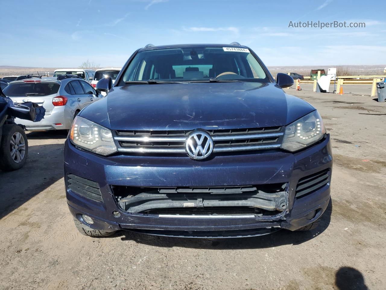 2014 Volkswagen Touareg V6 Blue vin: WVGEF9BP7ED010345