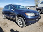 2014 Volkswagen Touareg V6 Blue vin: WVGEF9BP7ED010345