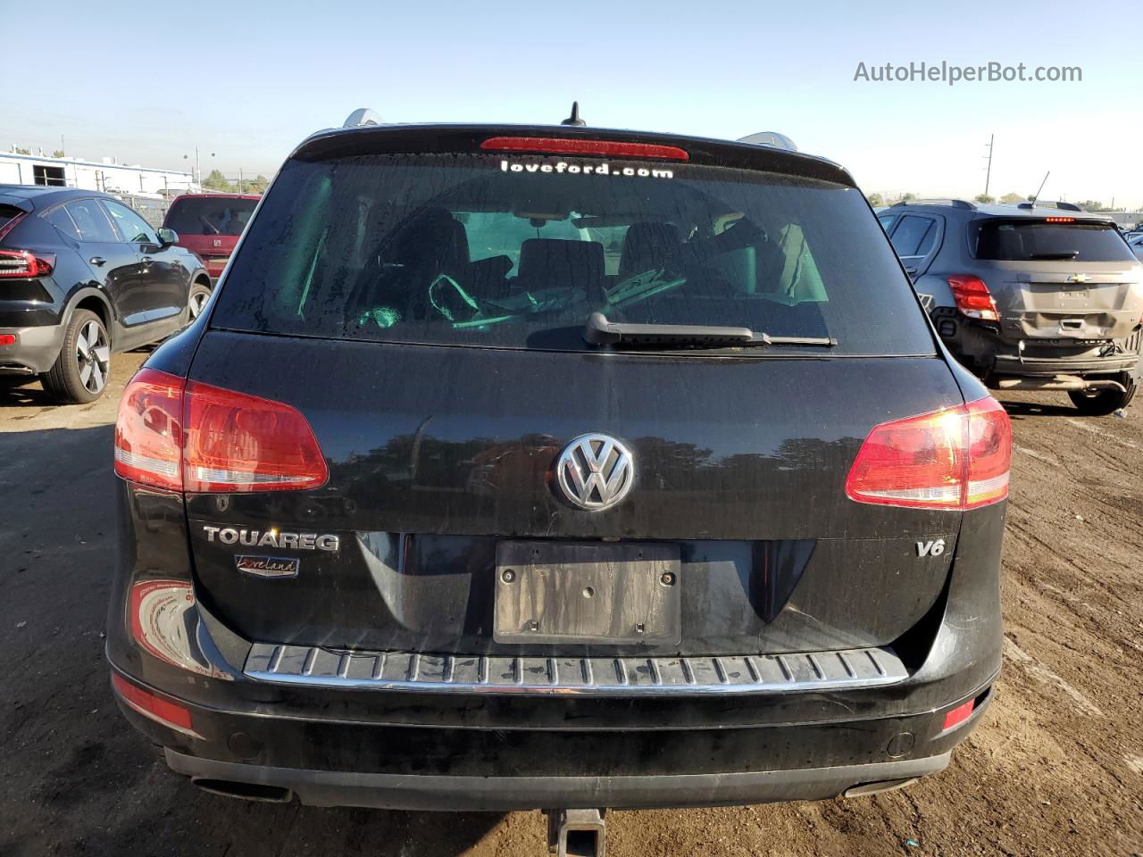 2014 Volkswagen Touareg V6 Черный vin: WVGEF9BP7ED011091