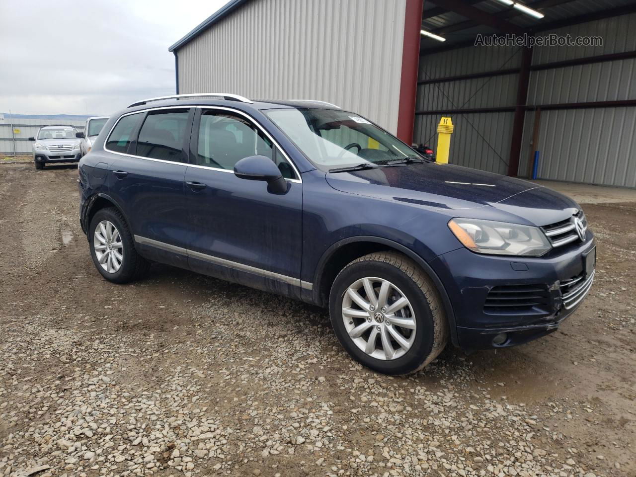 2012 Volkswagen Touareg V6 Blue vin: WVGEF9BP8CD009105