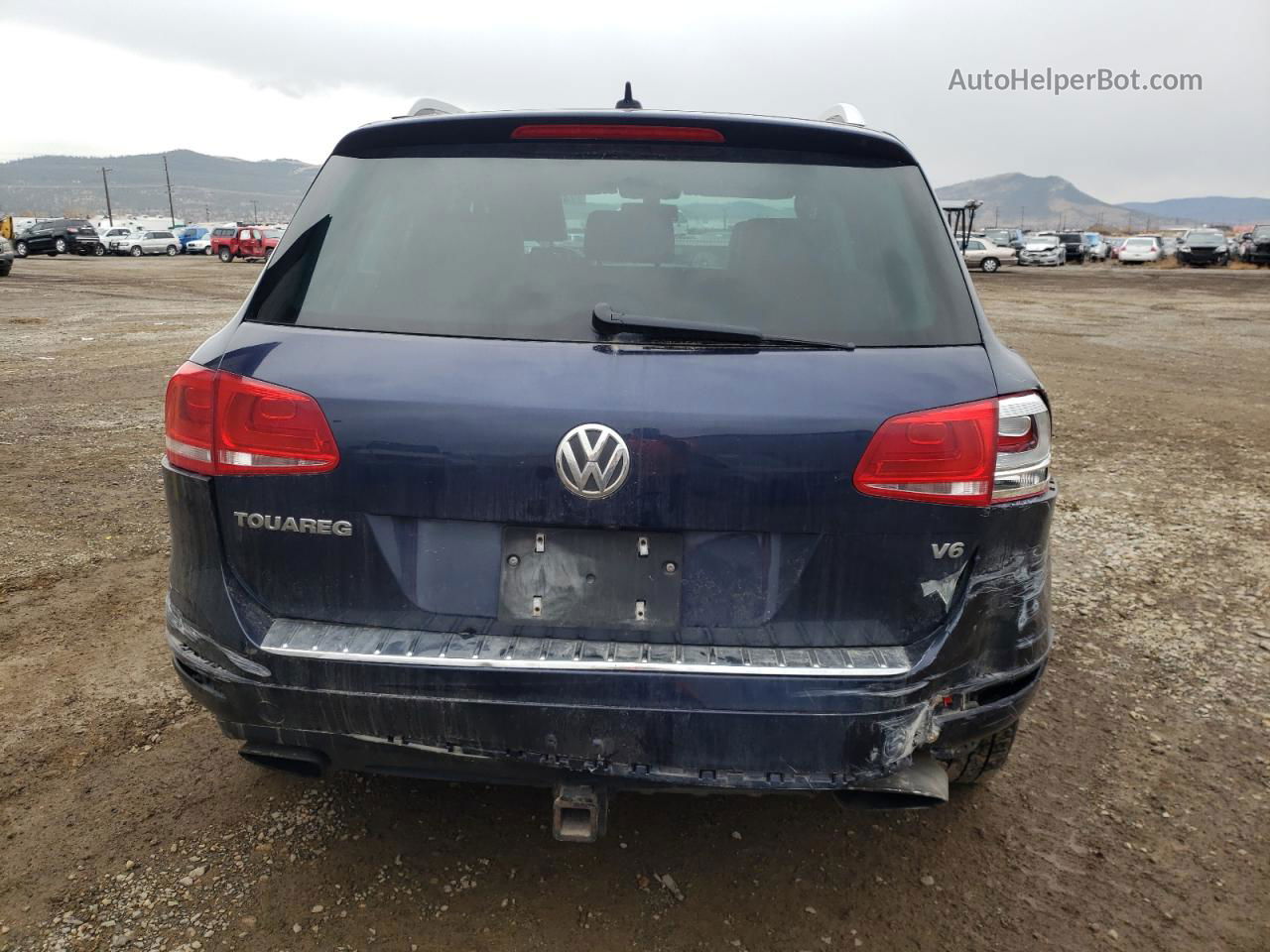 2012 Volkswagen Touareg V6 Blue vin: WVGEF9BP8CD009105