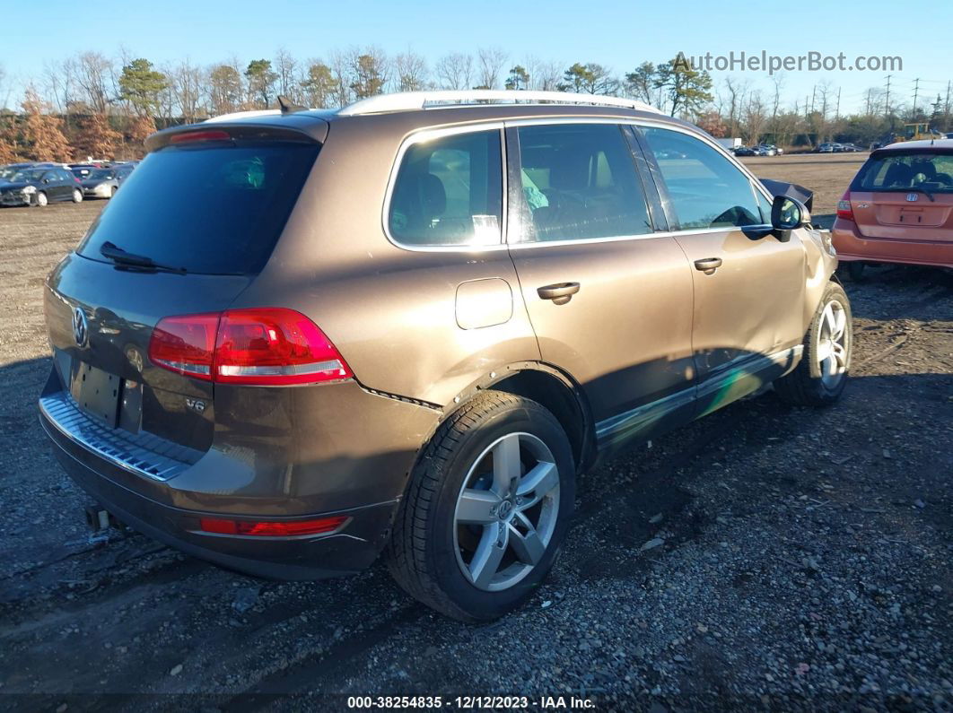 2013 Volkswagen Touareg Vr6 Lux Dark Brown vin: WVGEF9BP8DD006416