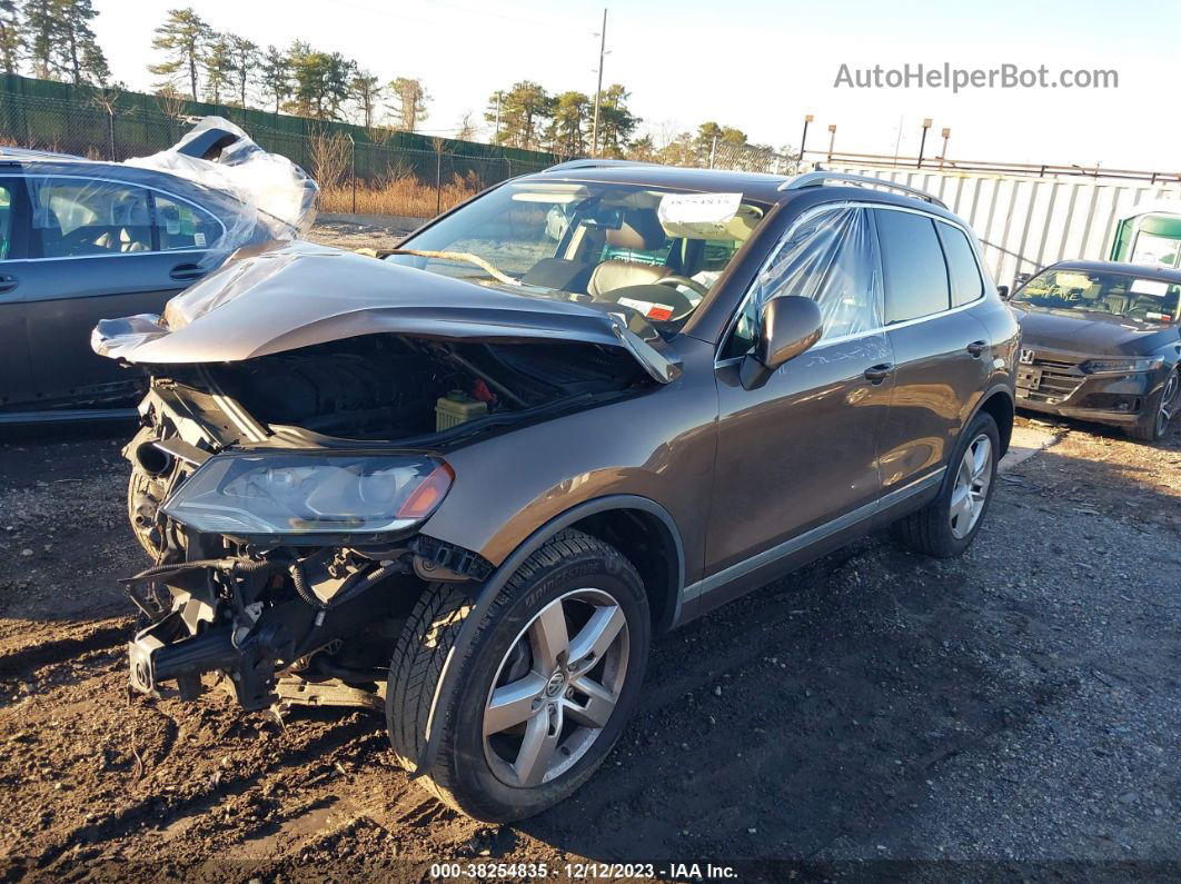 2013 Volkswagen Touareg Vr6 Lux Dark Brown vin: WVGEF9BP8DD006416