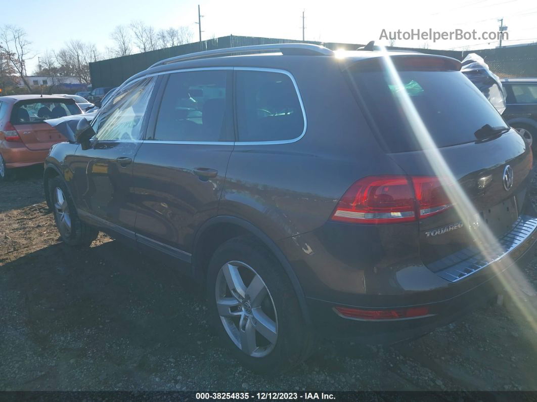 2013 Volkswagen Touareg Vr6 Lux Dark Brown vin: WVGEF9BP8DD006416