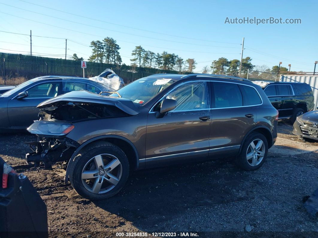 2013 Volkswagen Touareg Vr6 Lux Dark Brown vin: WVGEF9BP8DD006416