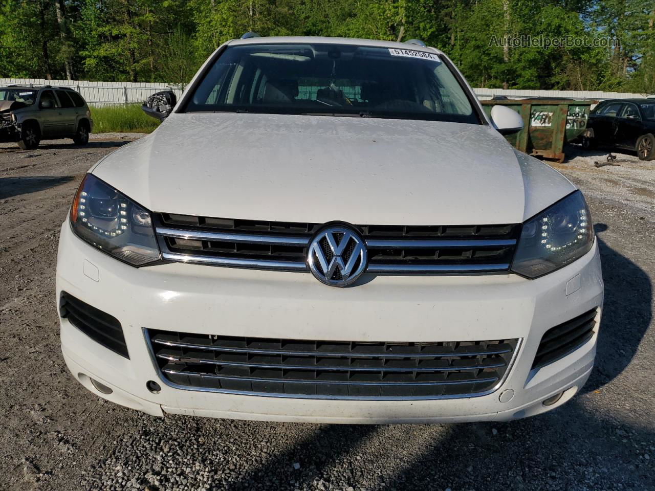 2013 Volkswagen Touareg V6 White vin: WVGEF9BP8DD008828