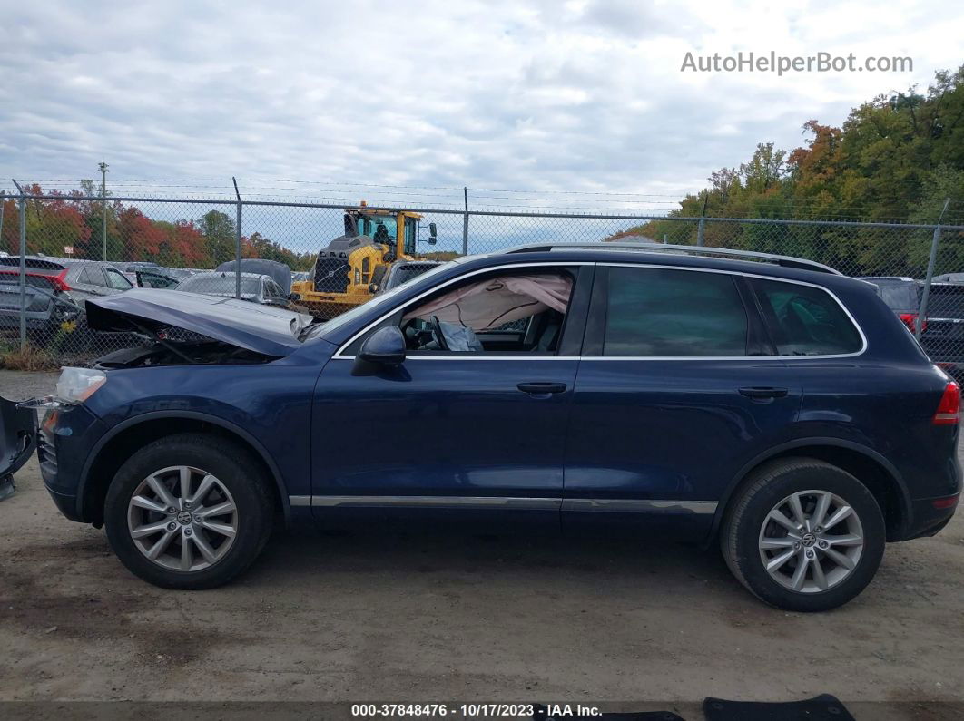 2013 Volkswagen Touareg Sport Blue vin: WVGEF9BP8DD009896