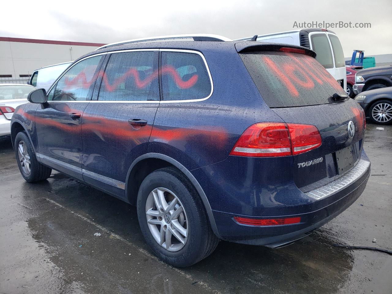 2014 Volkswagen Touareg V6 Blue vin: WVGEF9BP8ED012010