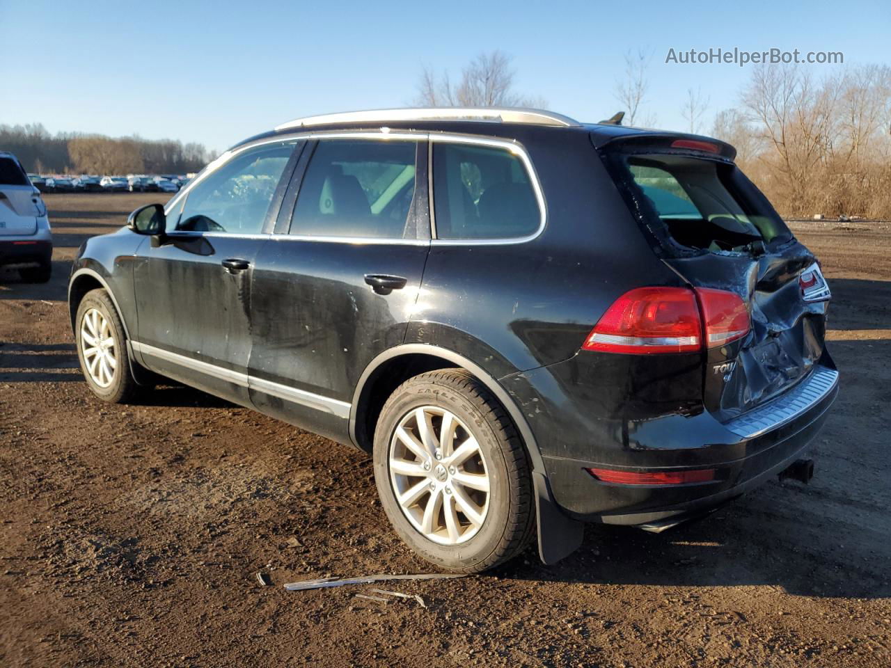 2012 Volkswagen Touareg V6 Black vin: WVGEF9BP9CD007167