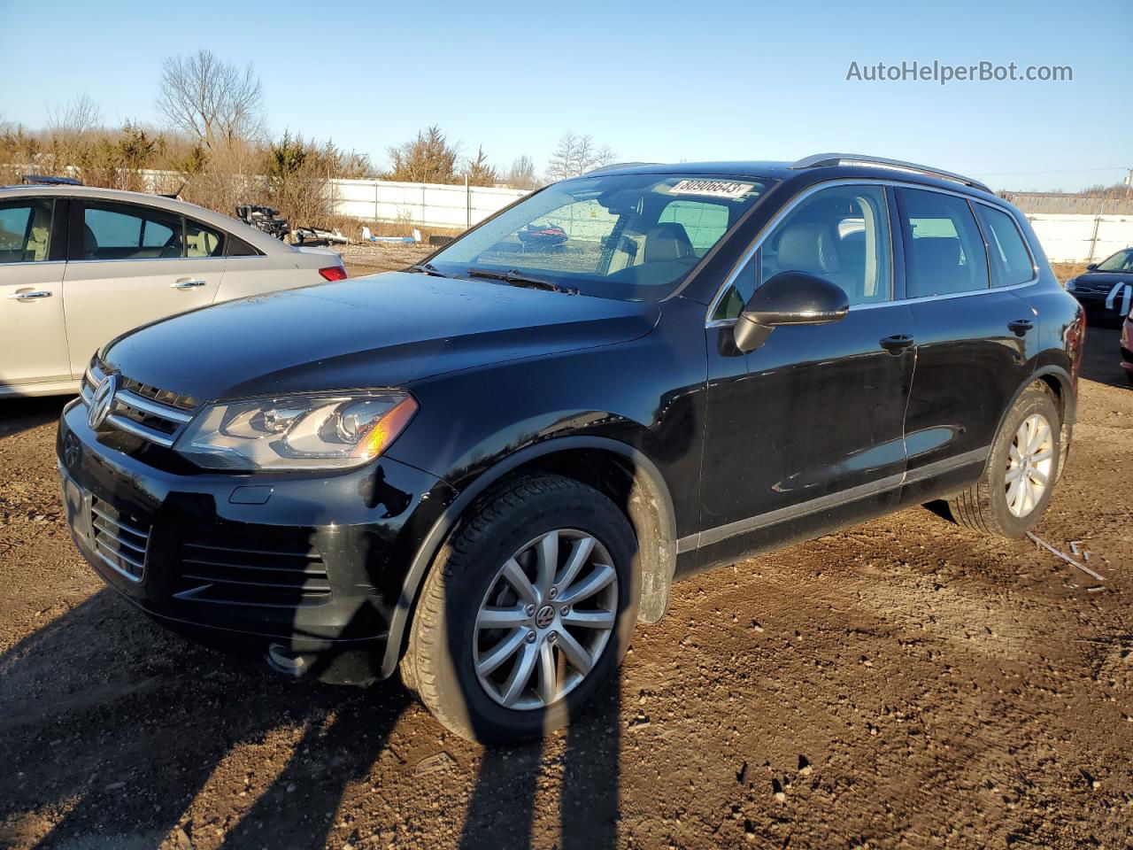 2012 Volkswagen Touareg V6 Black vin: WVGEF9BP9CD007167