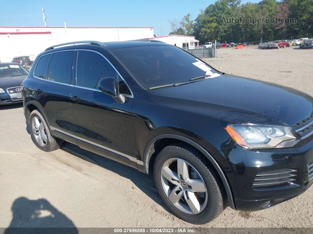 2012 Volkswagen Touareg Lux Black vin: WVGEF9BP9CD011462