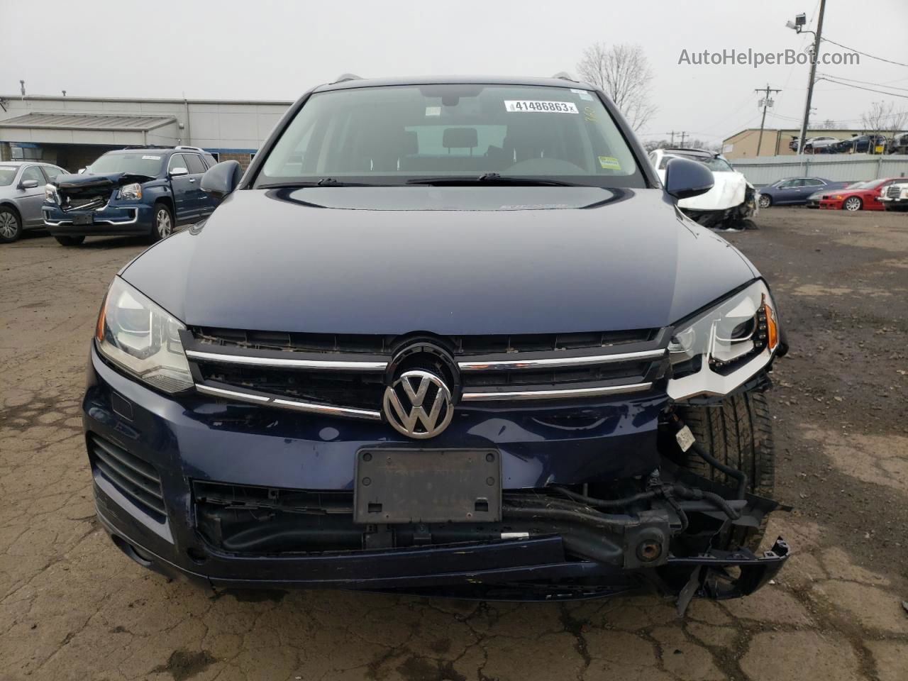 2013 Volkswagen Touareg V6 Blue vin: WVGEF9BP9DD001855