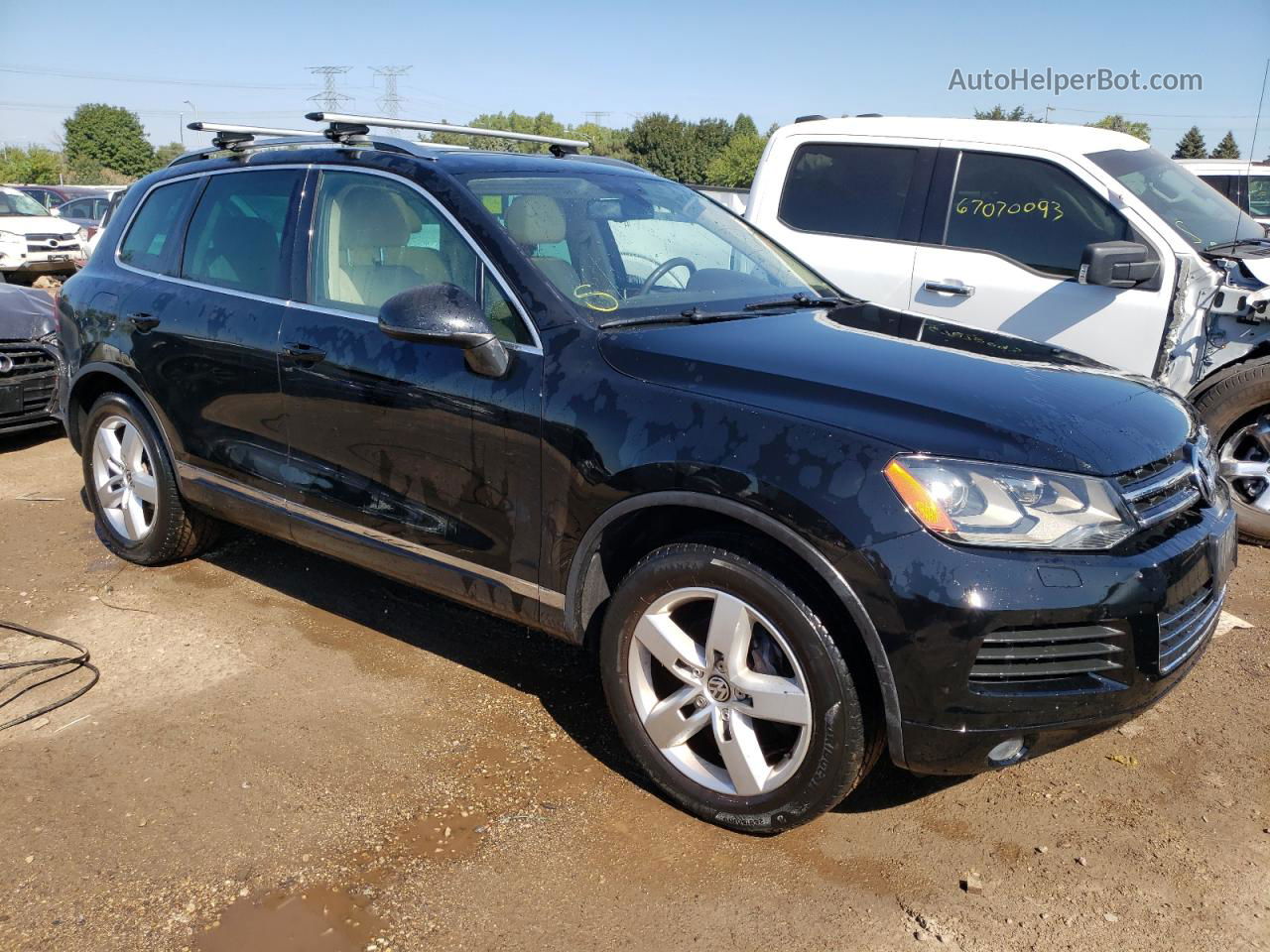 2013 Volkswagen Touareg V6 Black vin: WVGEF9BP9DD005288