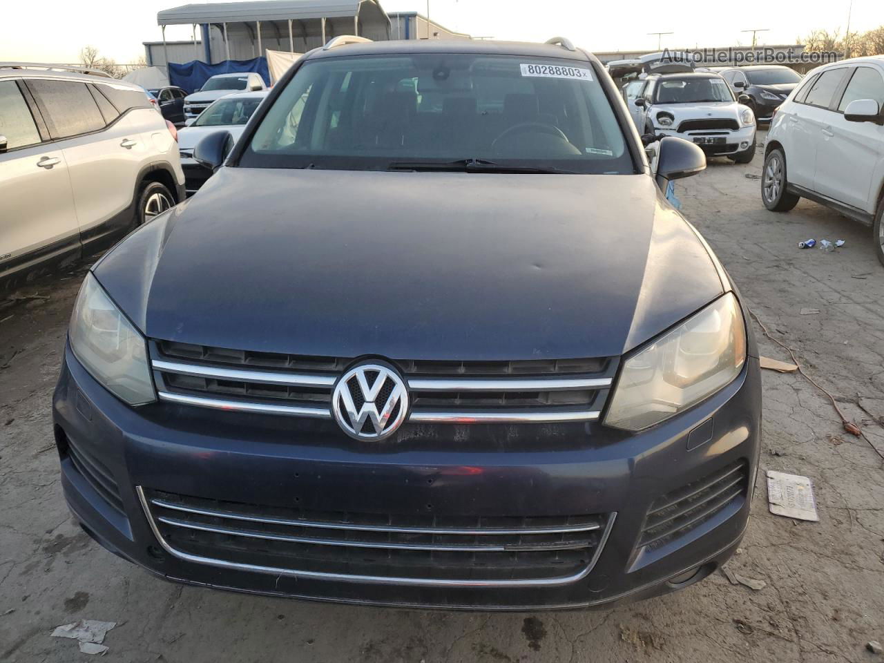 2014 Volkswagen Touareg V6 Blue vin: WVGEF9BP9ED005910