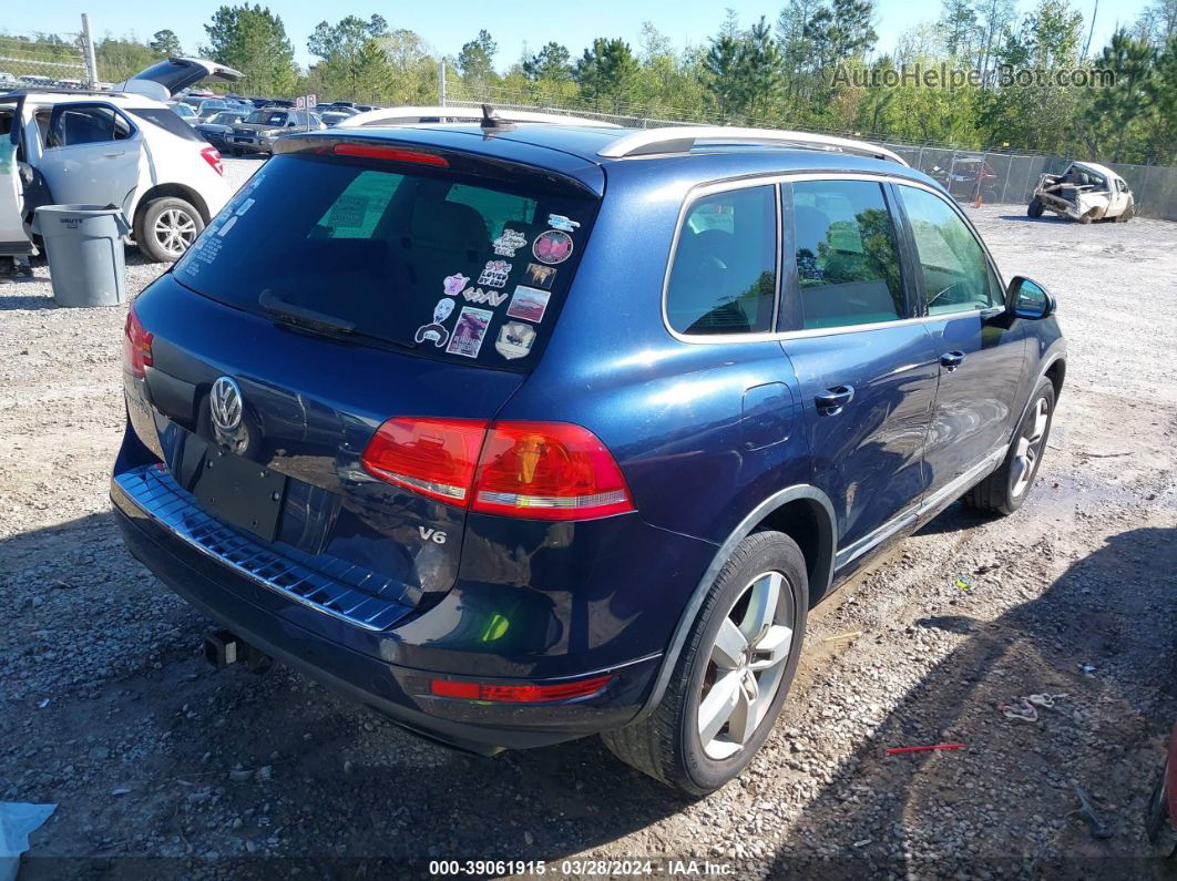 2014 Volkswagen Touareg 3.6l Lux Dark Blue vin: WVGEF9BP9ED010203