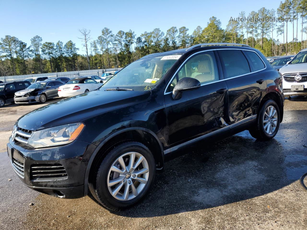 2014 Volkswagen Touareg V6 Black vin: WVGEF9BP9ED013487