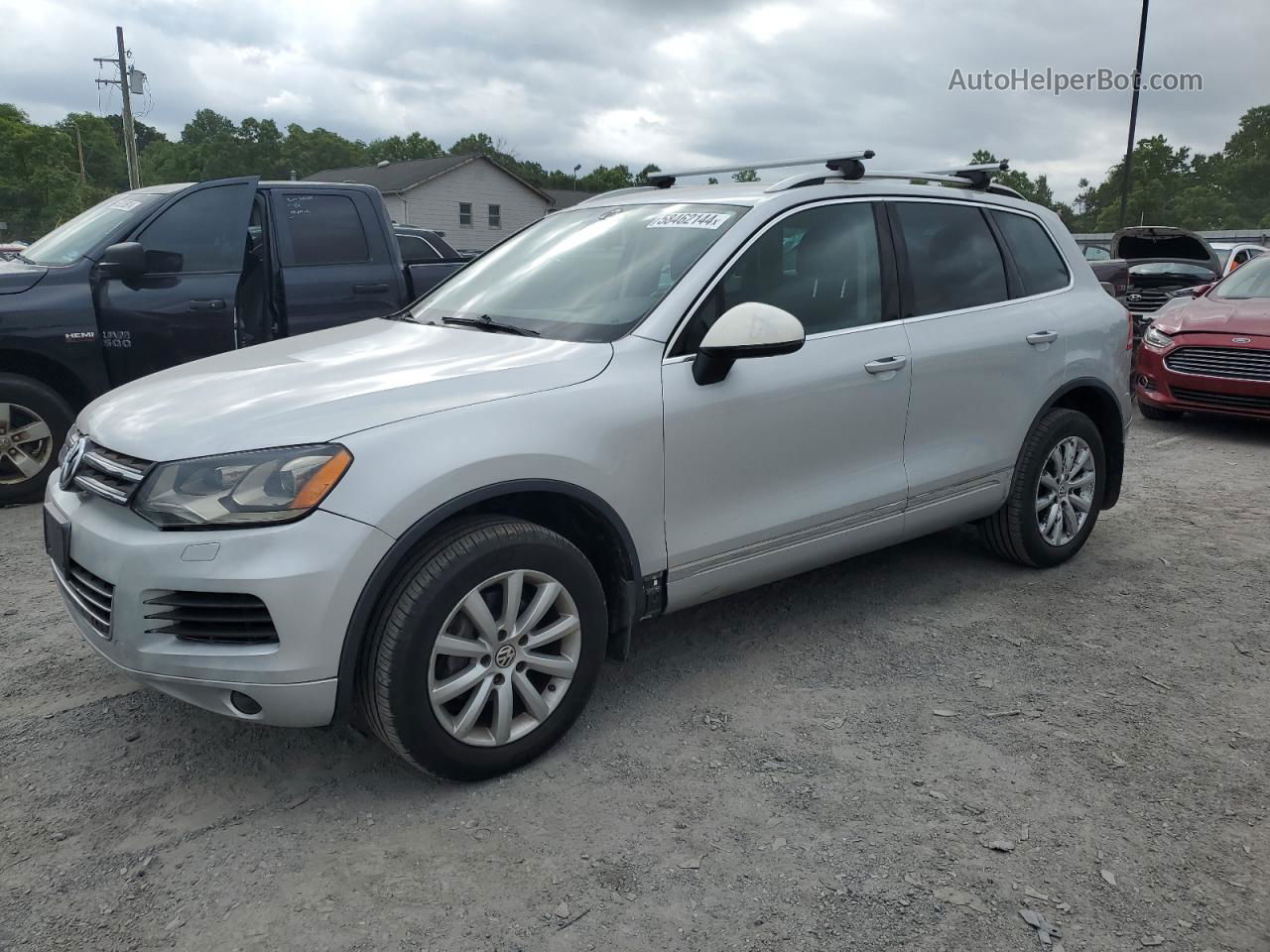 2012 Volkswagen Touareg V6 Silver vin: WVGEF9BPXCD011311