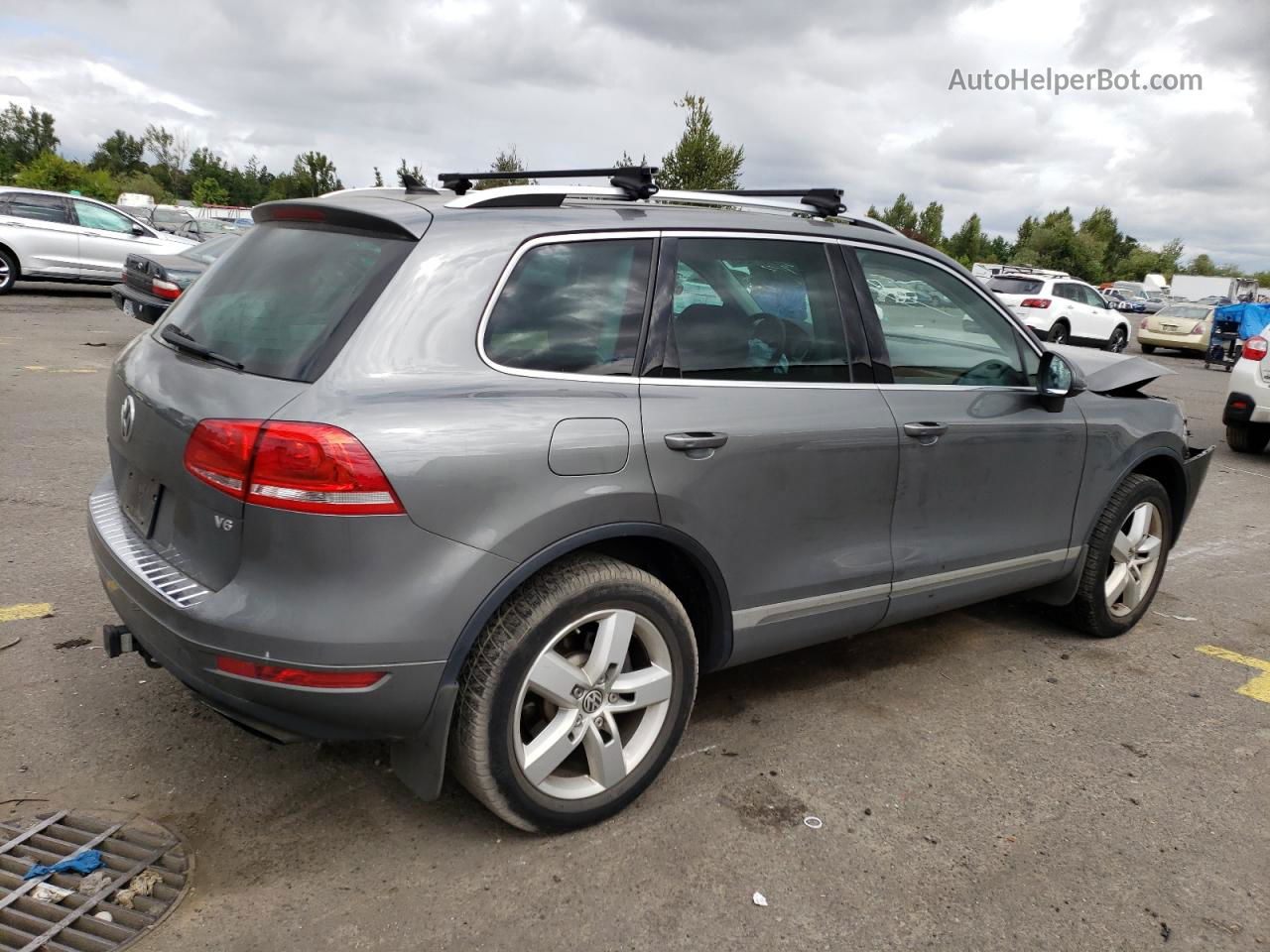 2014 Volkswagen Touareg V6 Gray vin: WVGEF9BPXED003583