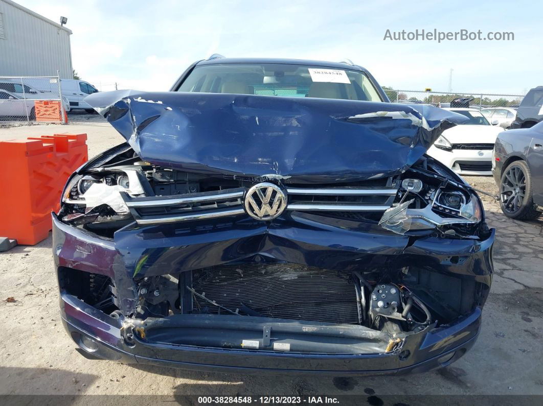 2014 Volkswagen Touareg 3.6l Lux Dark Blue vin: WVGEF9BPXED010386