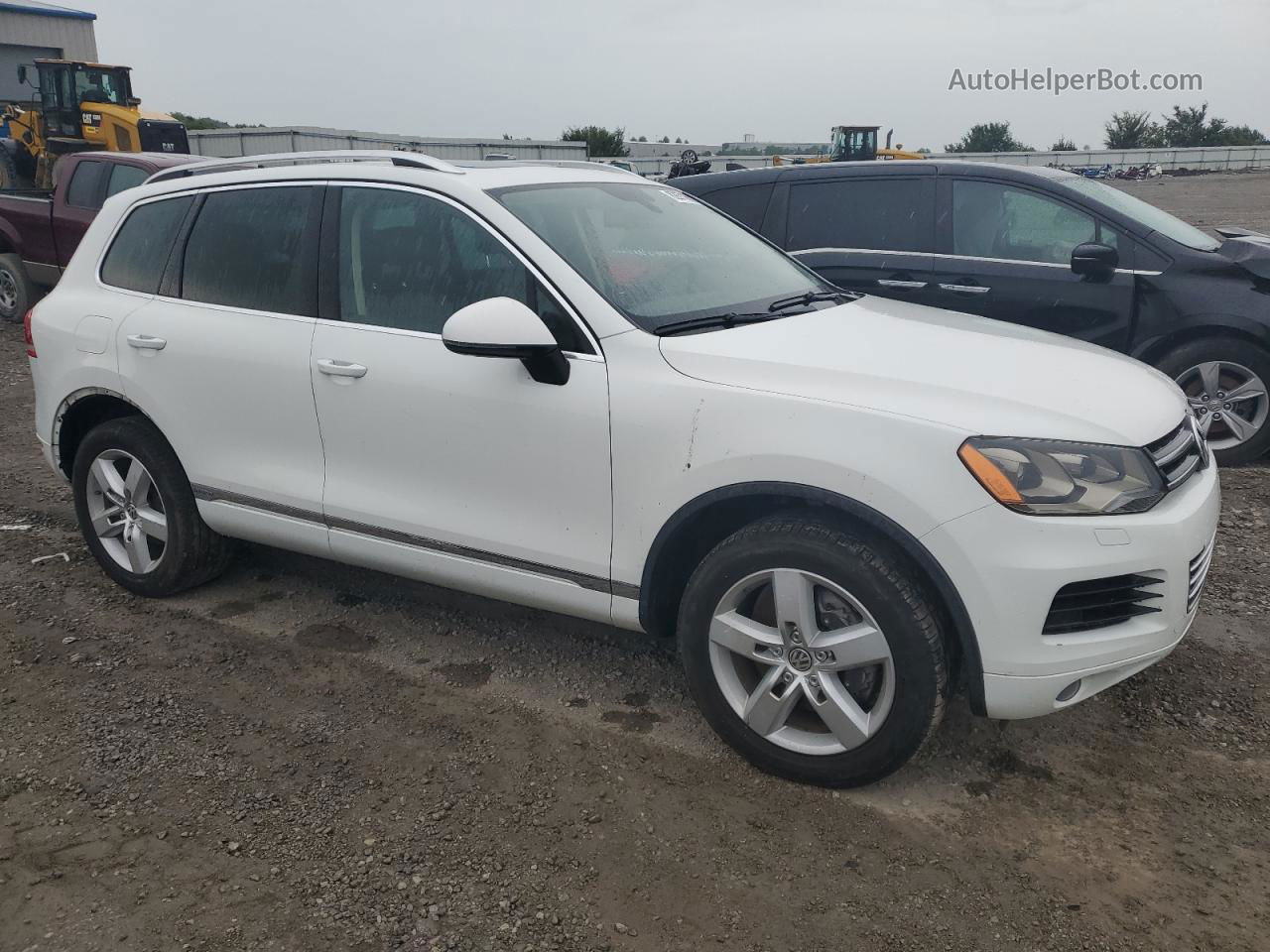 2012 Volkswagen Touareg Hybrid White vin: WVGEG9BP3CD008019