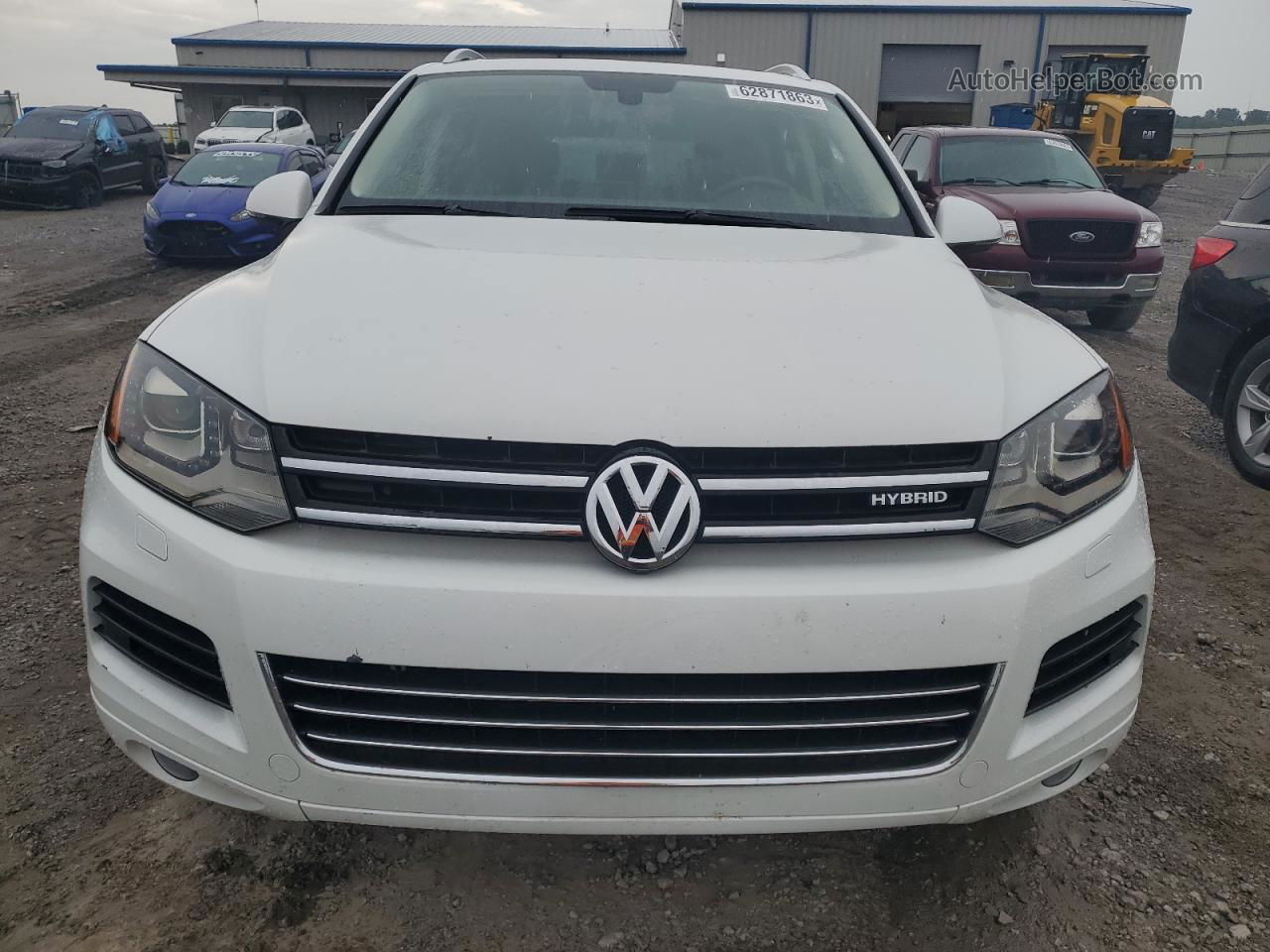 2012 Volkswagen Touareg Hybrid Белый vin: WVGEG9BP3CD008019