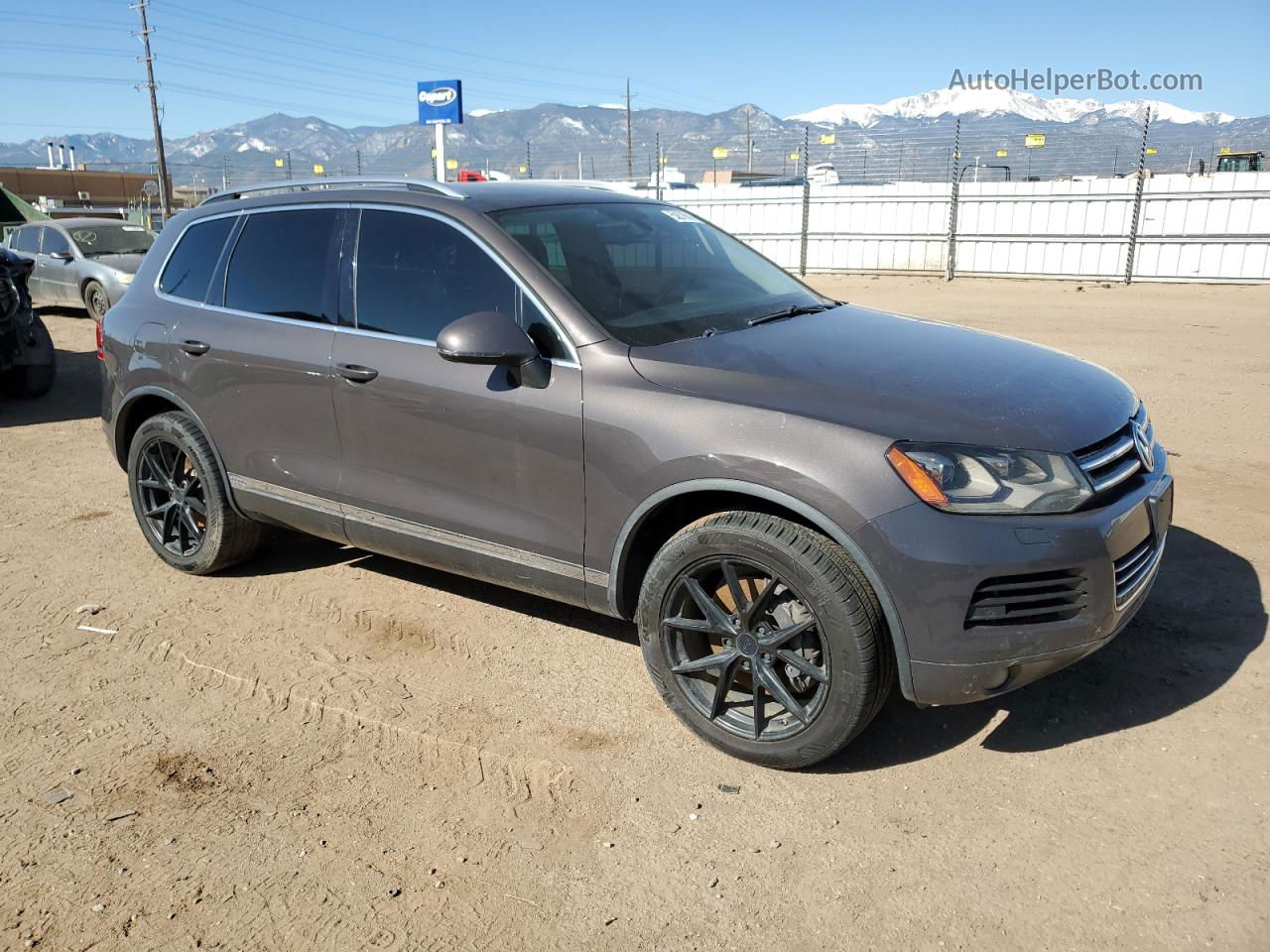 2012 Volkswagen Touareg Hybrid Gray vin: WVGEG9BP9CD007716