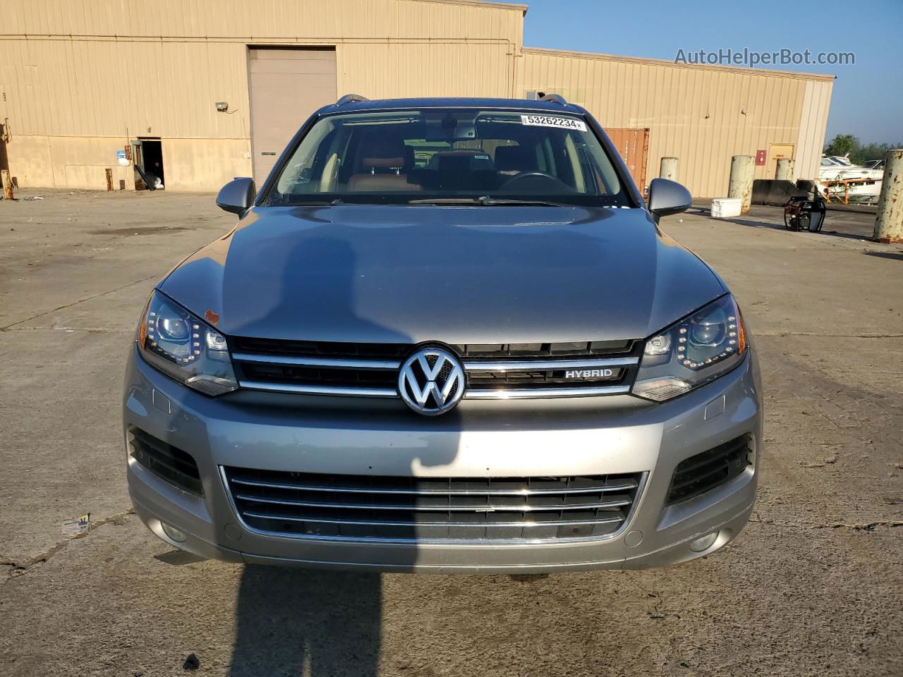 2012 Volkswagen Touareg Hybrid Silver vin: WVGEG9BPXCD008261