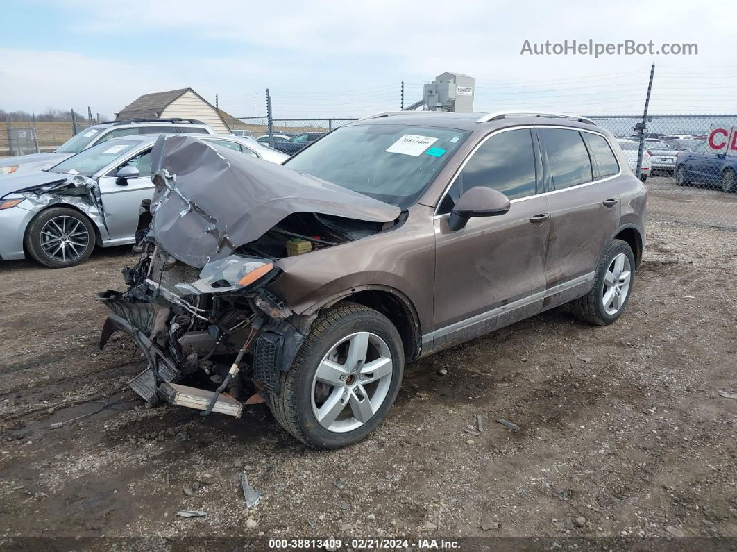 2012 Volkswagen Touareg Tdi Lux Brown vin: WVGEK9BP0CD009756