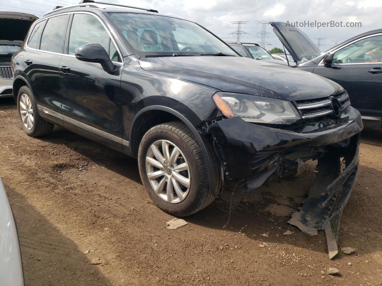 2012 Volkswagen Touareg V6 Tdi Black vin: WVGEK9BP1CD009684