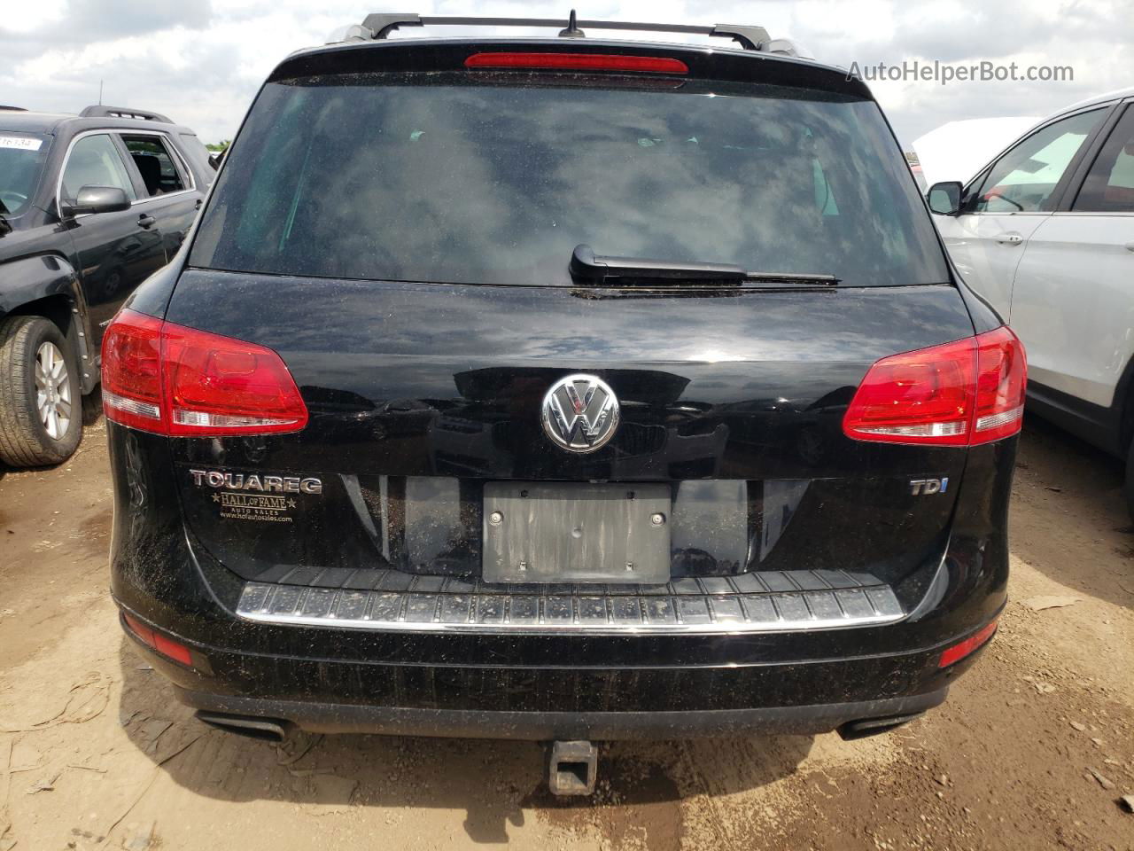 2012 Volkswagen Touareg V6 Tdi Black vin: WVGEK9BP1CD009684