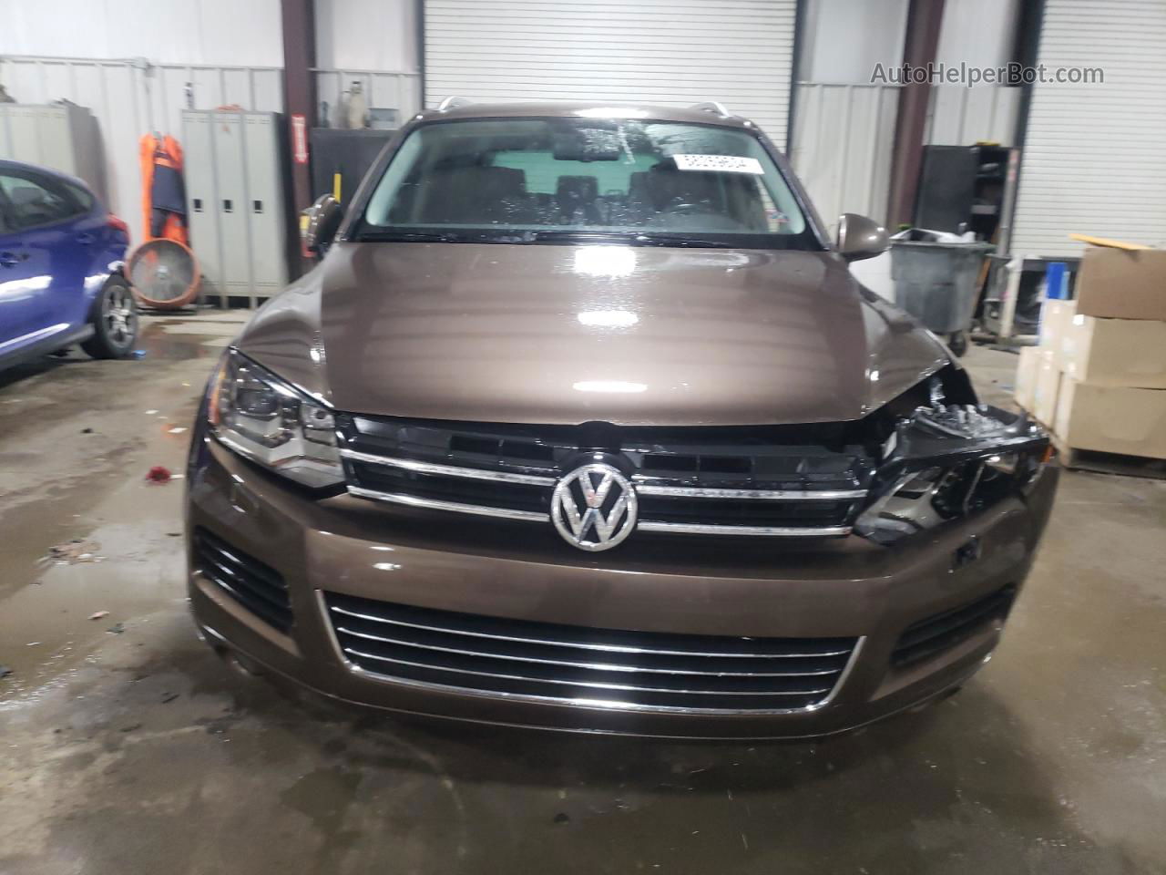 2012 Volkswagen Touareg V6 Tdi Brown vin: WVGEK9BP1CD011385