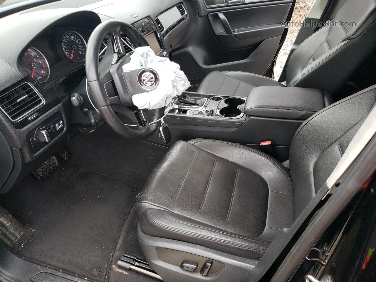 2012 Volkswagen Touareg V6 Tdi Black vin: WVGEK9BP1CD011726