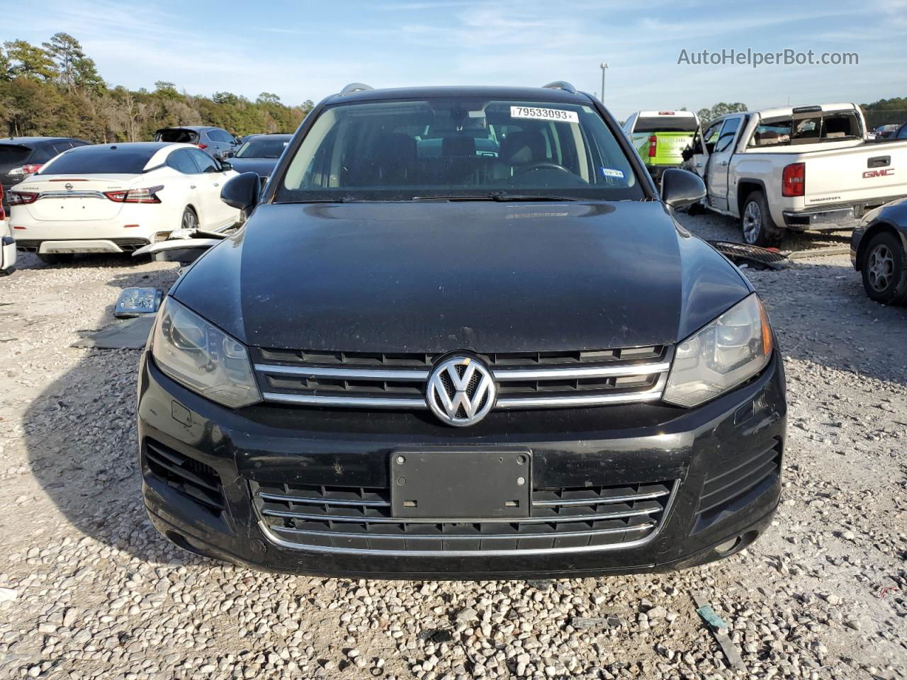 2012 Volkswagen Touareg V6 Tdi Black vin: WVGEK9BP4CD005628