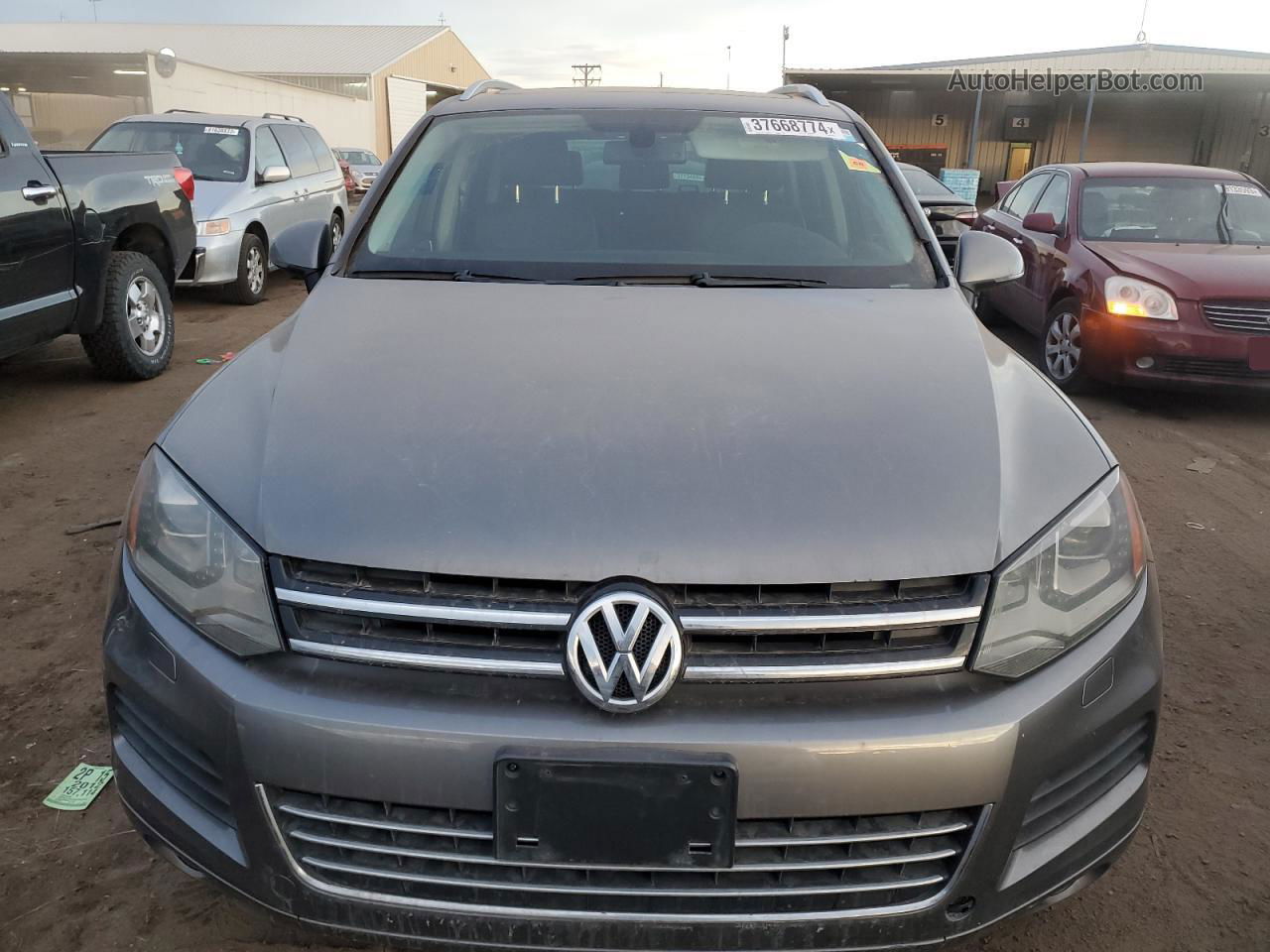 2012 Volkswagen Touareg V6 Tdi Gray vin: WVGEK9BP4CD009291