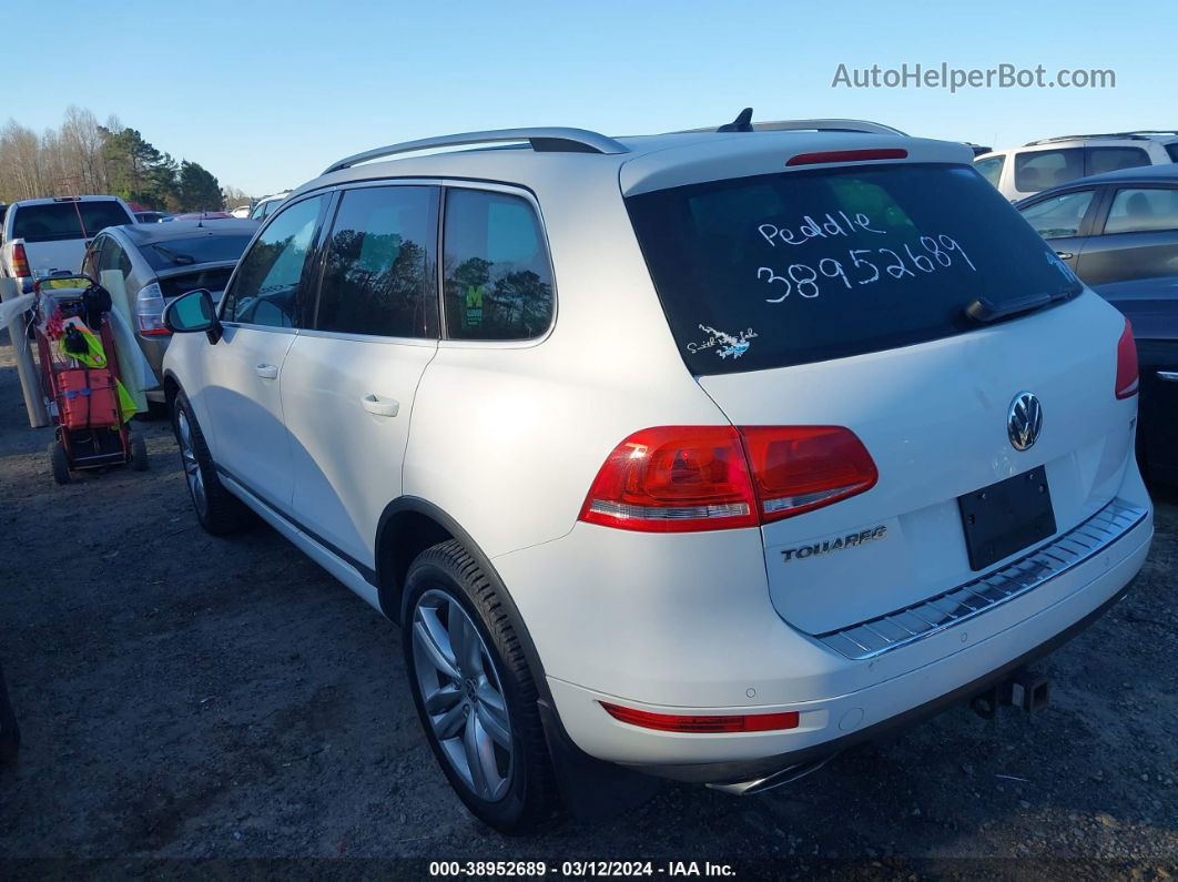 2012 Volkswagen Touareg Tdi Executive White vin: WVGEK9BP5CD006951