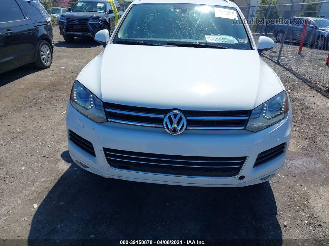 2012 Volkswagen Touareg Tdi Sport White vin: WVGEK9BP5CD012023