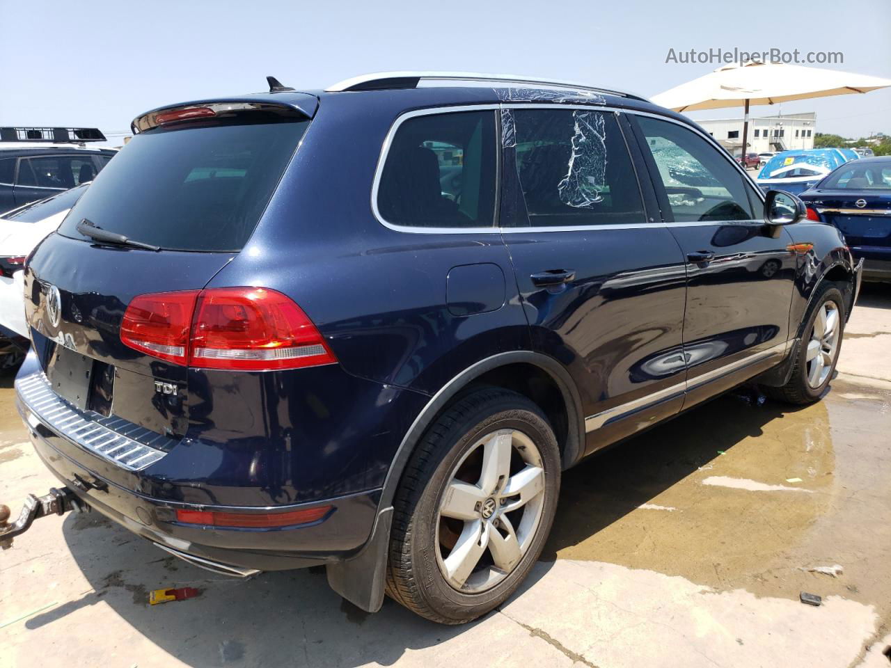 2012 Volkswagen Touareg V6 Tdi Blue vin: WVGEK9BP7CD005784