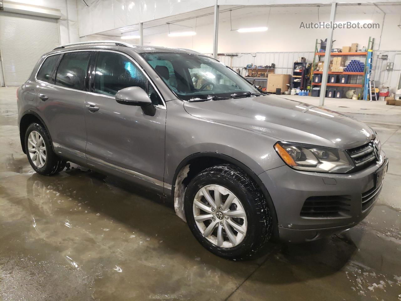 2012 Volkswagen Touareg V6 Tdi Gray vin: WVGEK9BP7CD006126