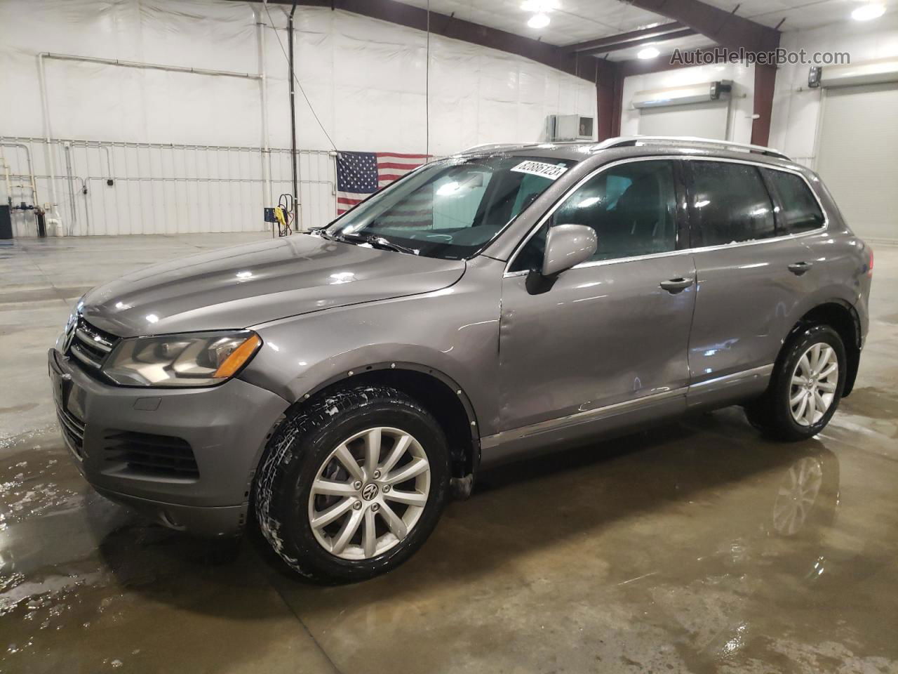 2012 Volkswagen Touareg V6 Tdi Gray vin: WVGEK9BP7CD006126