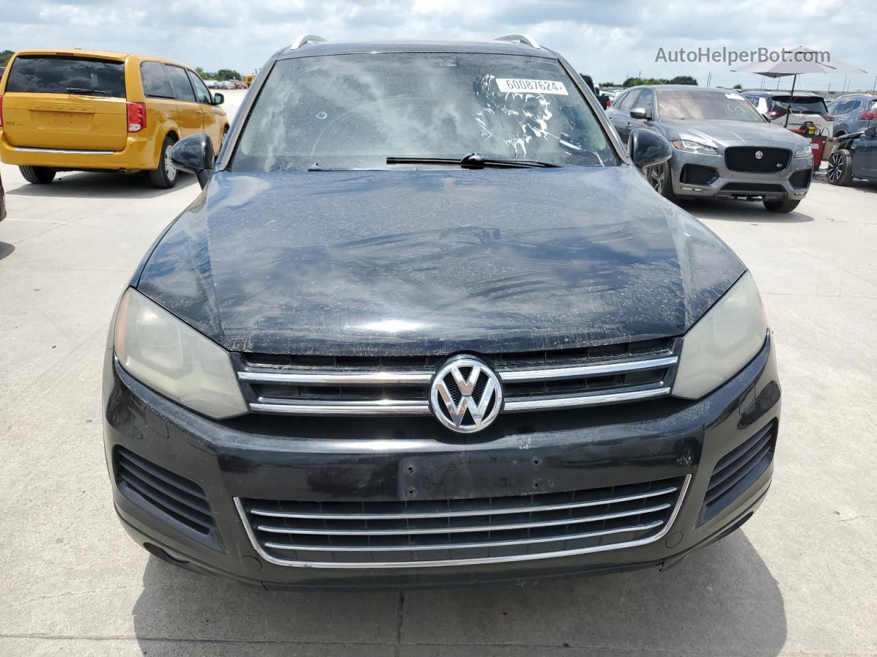 2012 Volkswagen Touareg V6 Tdi Black vin: WVGEK9BP7CD010774