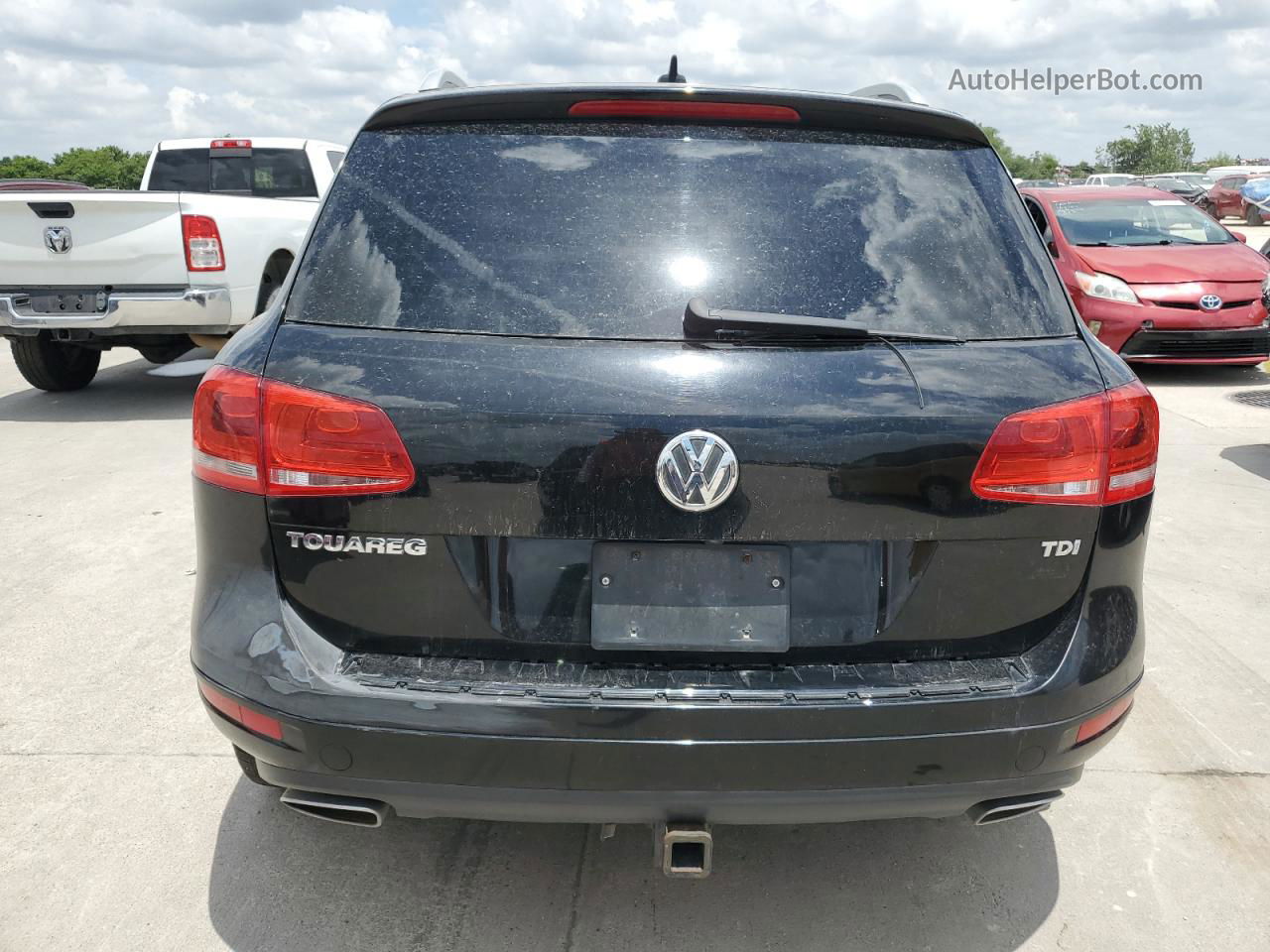 2012 Volkswagen Touareg V6 Tdi Black vin: WVGEK9BP7CD010774