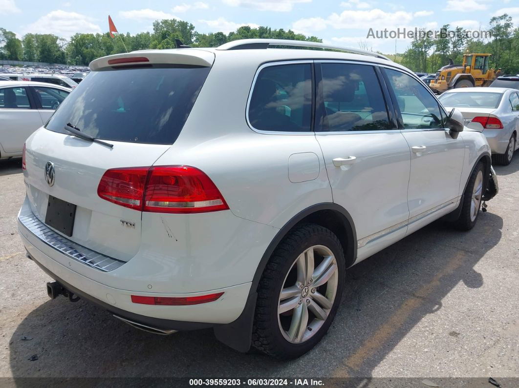 2012 Volkswagen Touareg Tdi Executive White vin: WVGEK9BP8CD009553