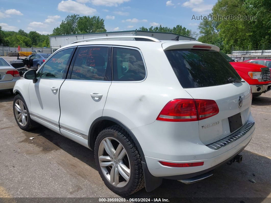 2012 Volkswagen Touareg Tdi Executive White vin: WVGEK9BP8CD009553