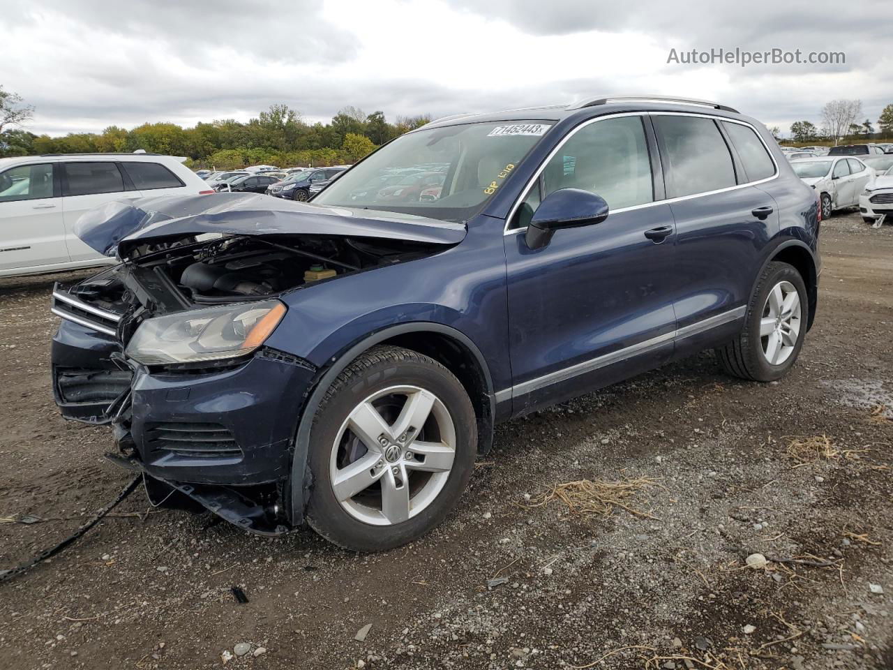 2012 Volkswagen Touareg V6 Tdi Blue vin: WVGEK9BP9CD009934